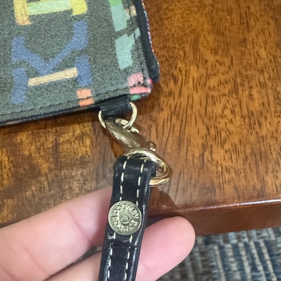 Y2K Dooney & Bourke Colorful Letter Print Wristlet Keychain - Picture 2 of 5